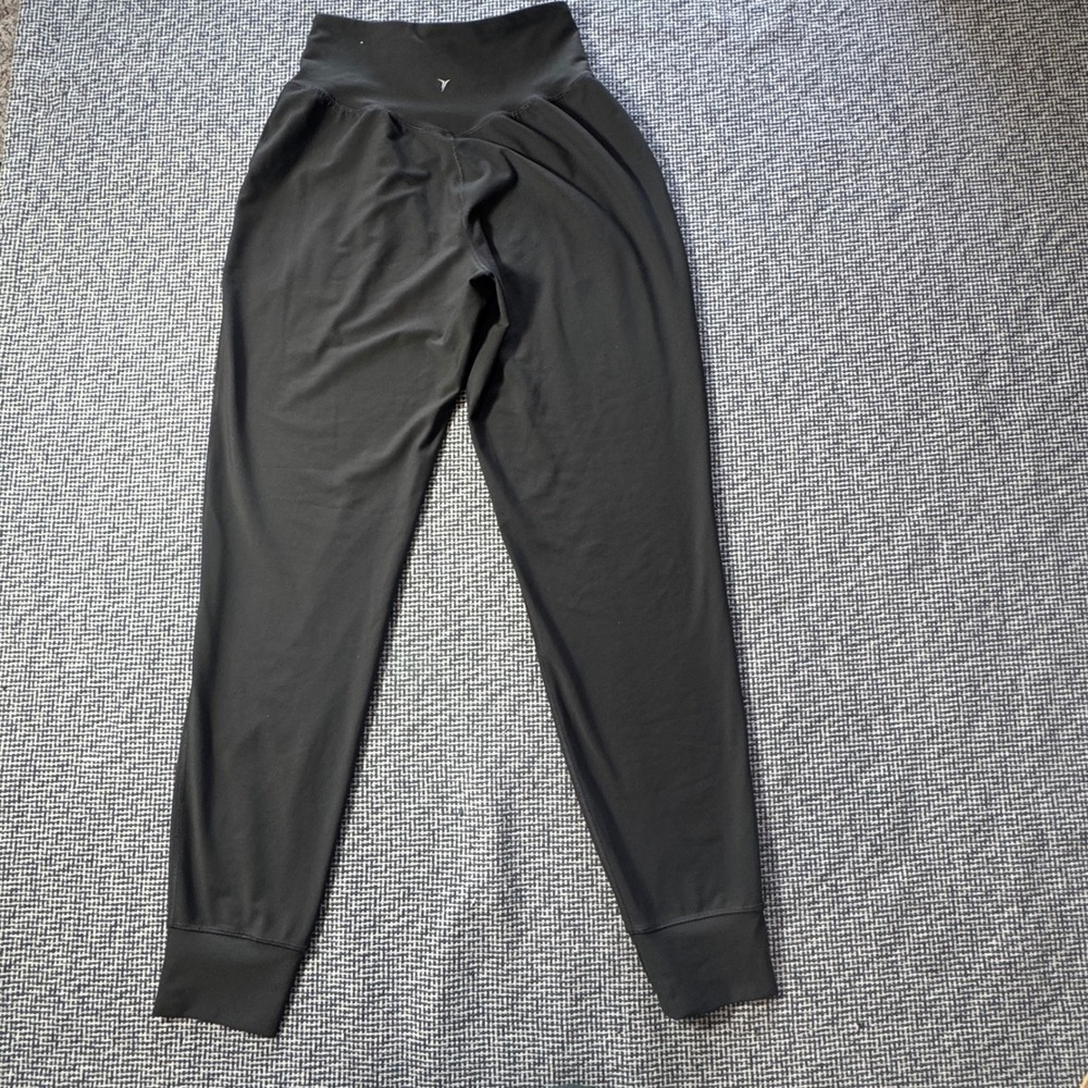 Old Navy Active Elevate Go-Dry Joggers Black High Waisted Tapered Pants Women L